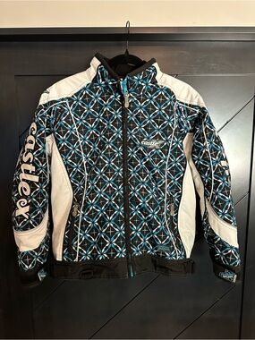 Castle Black & Blue Patterned Women's Snowmobile Jacket
